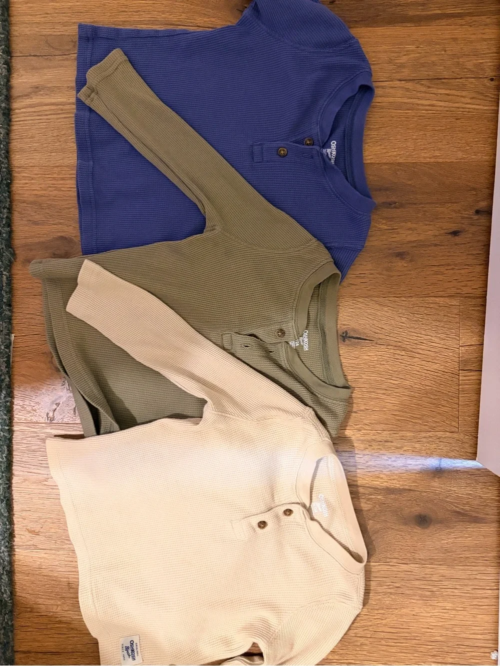 OshKosh B'gosh Beige Waffle Henley Top